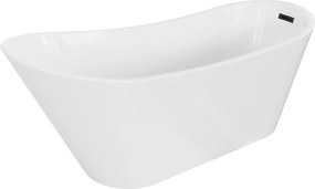 Luxury Alta szabadon álló fürdökád akril  170 x 75 cm, fehér,  leeresztö   fekete - 52141707500-B Térben álló kád