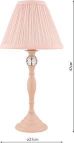LAURA ASHLEY 3724950-Q ELLIS Kristály Asztali lámpa Rózsaszín E14 IP20