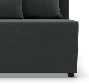 Nobu sarokkanapé, bársony, univerzális oldal, szürke