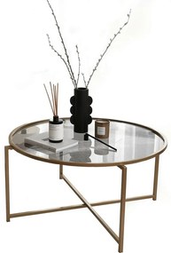 Sun Gold dohányzóasztal sötét üveggel