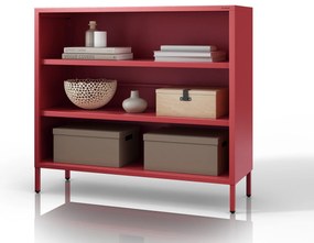 Alacsony polcos szekrény LUCA , 1000 x 900 x 350 mm, Modern: piros