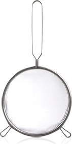 Konyhai szűrő acél cédrusfa szitatartóval 16 cm