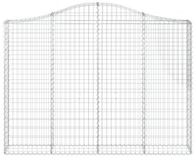 4 db íves horganyzott vas gabion kosár 200x30x140/160 cm