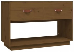 mézbarna tömör fenyőfa TV-szekrény 90x40x60 cm