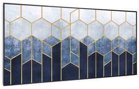 Klarstein Wonderwall Air Art Smart, infravörös hősugárzó, 120 x 60 cm, 700 W, kék csík