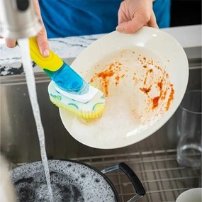 Scrub Daddy Dish Daddy mosogatószivacs, fogantyúval és mosogatószer-adagolóval