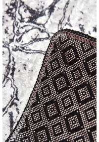2x Fürdőszobai szőnyeg MARBLE 60x100 cm fehér/fekete készlet
