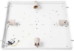 Mennyezeti lámpa NATURAL SQUARE 4xE27/15W/230V 48x48 cm fenyő/fehér