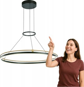 Led függőlámpa 28W Merlot PND-54638R-28W-3K-BK-GD Italux