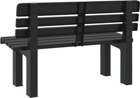 Antracitszürke polipropilén kerti pad 110 x 52 x 71 cm