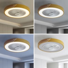 Brilagi - dimmelhető ventilátoros LED-lámpa LED/38W/230V 50 cm arany/tölgy + távvezérlő