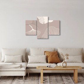 Kép - Bézs színű levelek N⁰1 (90x60 cm)