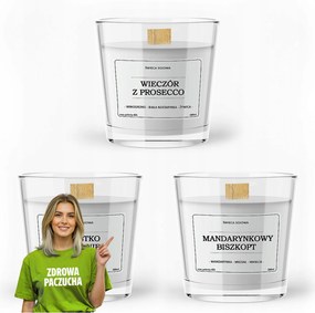 3 db-os szójagyertya illatos természetes relaxációs gyertya szett ajándék 200ml