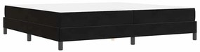Boxspring ágy matraccal matracmal Fekete 200 x 200 cm Bársony
