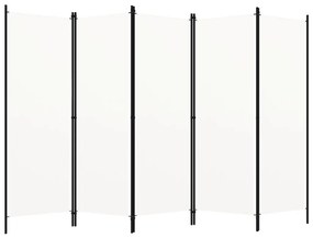 vidaXL fehér 5 paneles paraván 250 x 180 cm