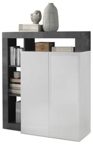 Komód LENOR fehér/antracit