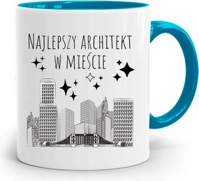 Kék Építész Bögre A Legjobb A Városban fényképes nyomtatással