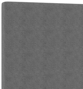 Fejtámla Egyszerű Design Világosszürke 80 cm Kordbársony