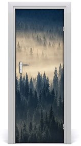 Ajtó tapéta Köd az erdőben 75x205 cm
