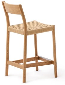 Natúr színű tölgyfa bárszék (ülésmagasság 65 cm) Yalia – Kave Home