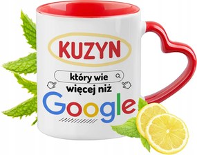 Unokatestvérnek Piros Bögre Szív Alakú Füllel Ajándék