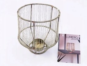 Dekorációs Lampion Gyertyatartó Arany 13CM