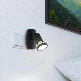 Eglo 300911 - PARRINI konnektorba dugható LED lámpa 1xGU10/4,5W/230V fekete