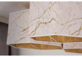 Duolla - Felületre szerelhető csillár ROLLER TRIO HEX 3xE27/15W/230V fehér/arany