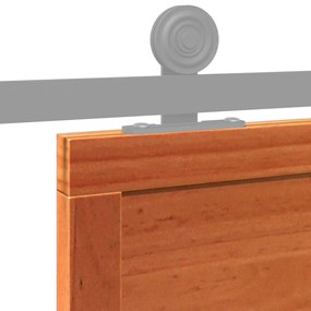 viaszbarna tömör fenyőfa istálló stílusú ajtó 100x208 cm