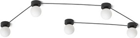 RENDL VELA V mennyezeti lámpa fekete opálüveg 230V LED G9 5x6W