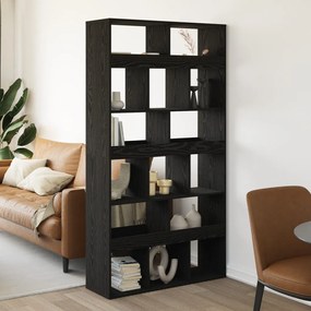 Szobaelválasztó 2 db Fekete tölgy 100x33x187,5 cm Műgyanta