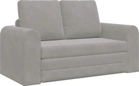 vidaXL Kanapéágy 60cm Világosszürke Bársony