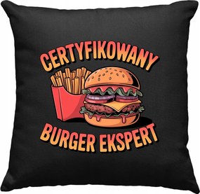 Burger párna szakértő usa mém vicc fekete