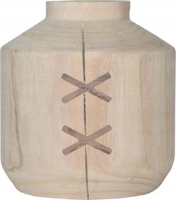 Fa váza WoodStitch, 19x19x21 cm