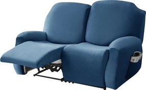 Relax Fotel Huzat (bársonyos, 2 üléses, kék)