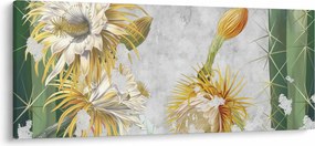Kép - virágzó kaktuszok, vintage (120x50 cm)