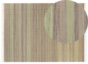 Világoszöld és bézs jutaszőnyeg 160 x 230 cm TALPUR Beliani