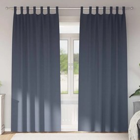 Függönyök függönyökkel 2 pcs Antracit 245x140cm Poliészter
