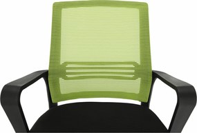 Irodai szék, háló zöld/fekete anyag, APOLO