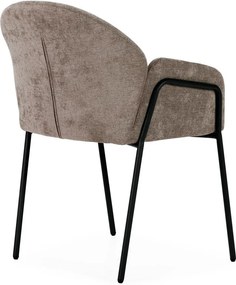 Barackszínű kárpitozott étkezőfotel szett 2 db-os Aslin – MOME