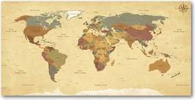 Fotótapéta üvegfalra Politikai térkép 140x70