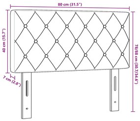 Fejtámla Kristálygombos Rózsaszín 80 cm Bársony