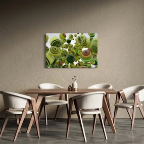 Csíkos gömbök képe (90x60 cm)