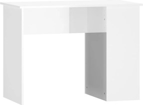 vidaXL magasfényű fehér színű szerelt fa íróasztal 100x55x75 cm