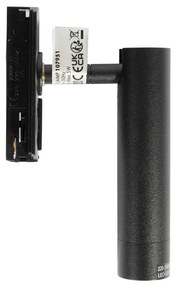 Modern fekete spotlámpa 1 fázisú sínrendszerhez - Iconic Ivy