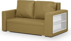 DOLAR1 Kétszemélyes kinyitható kanapé Mustár