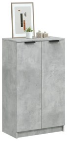 betonszürke szerelt fa cipősszekrény 59 x 35 x 100,5 cm