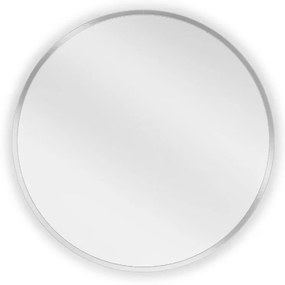 Mexen Loft, kerek fürdőszobai tükör 30 cm, keret színe szálcsiszolt acél, 9850-030-030-000-10