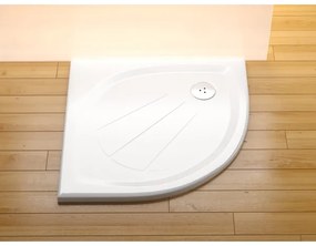 Ravak XA237701010 - Negyedkörű zuhanytálca ELIPSO 90x90 cm fehér