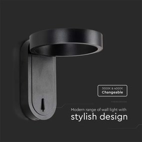 LED fali lámpa LED/5W/230V 3000K/4000K fekete